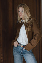 Brown Knit Cardigan Sample