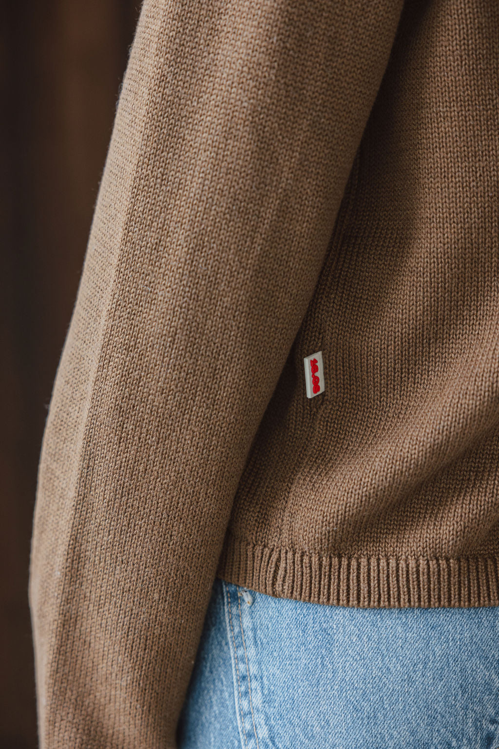 Brown Knit Cardigan Sample