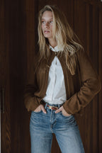 Brown Knit Cardigan Sample