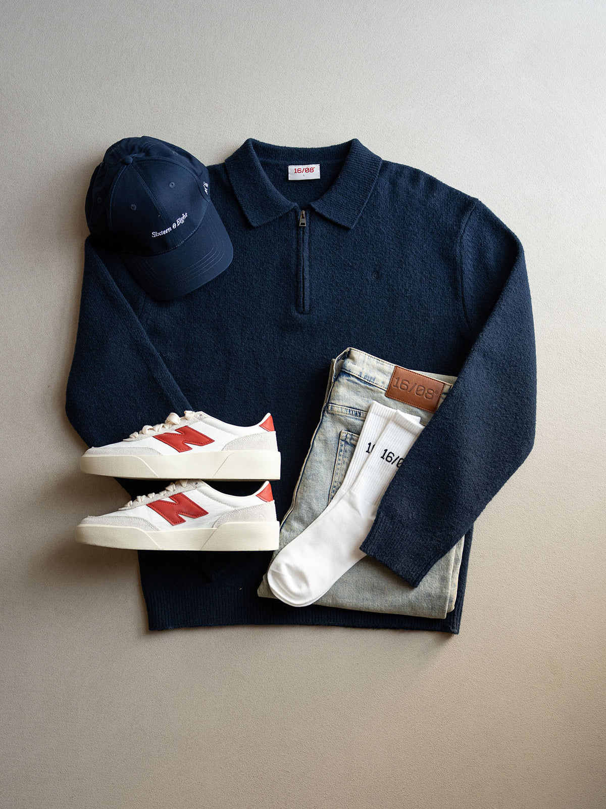 Navy Knit Sweater Outfit