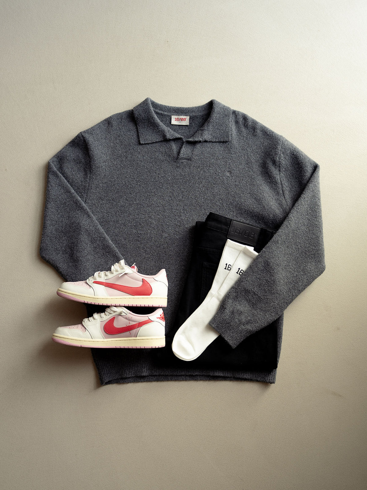 Grün gestreiftes Outfit