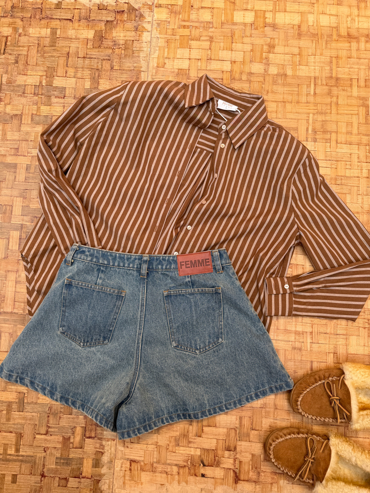 Oversized Bluse UND kurzes Outfit