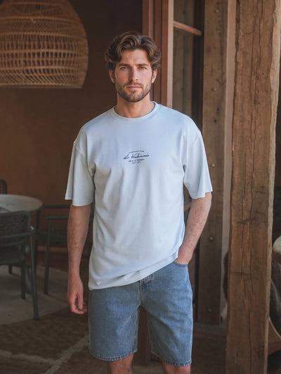 Light Blue Vendemmia Oversized T-shirt