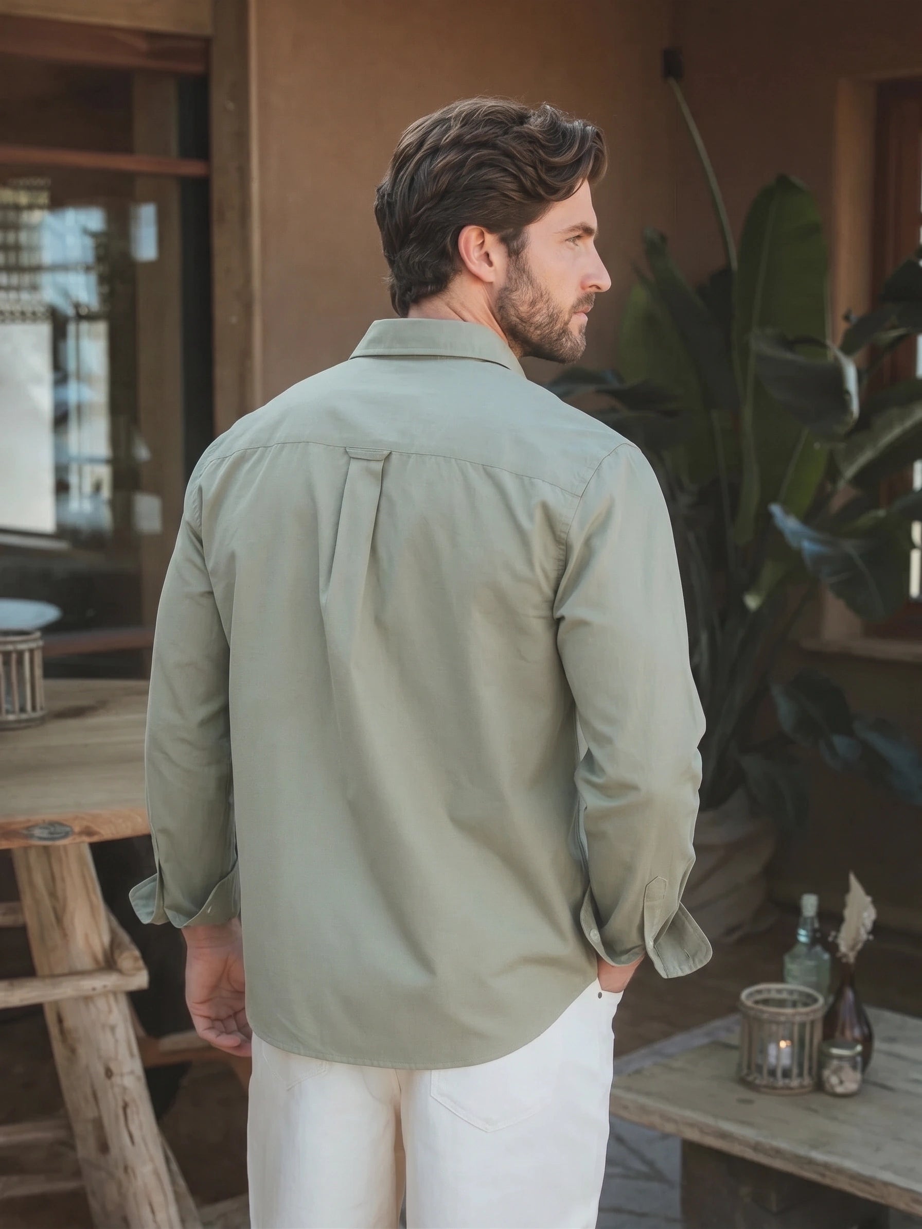 Light Green Cotton Shirt