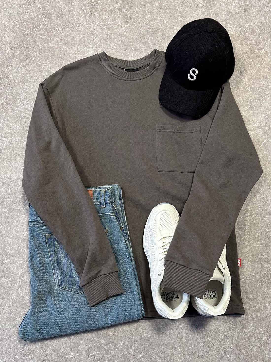 Dark Grey Cotton Outfit