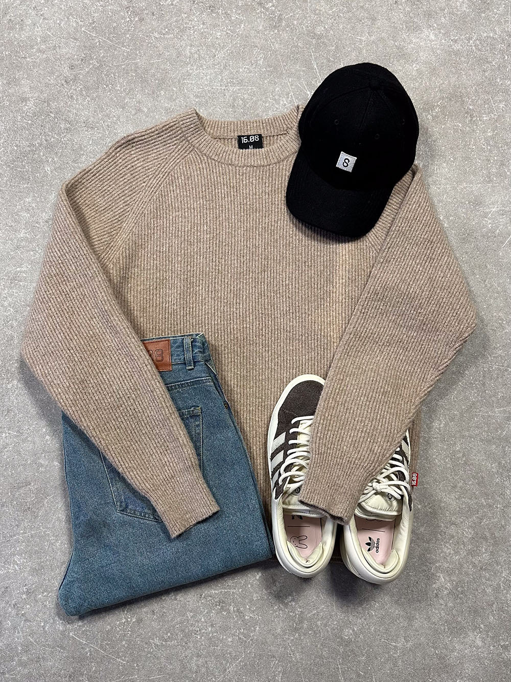 Brown Knit Oversized Outfit