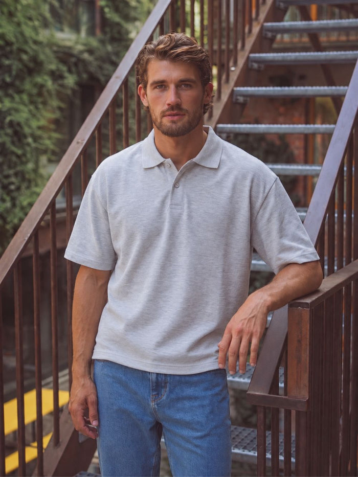 Grey Relaxed Polo