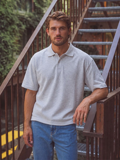 Grey Relaxed Polo