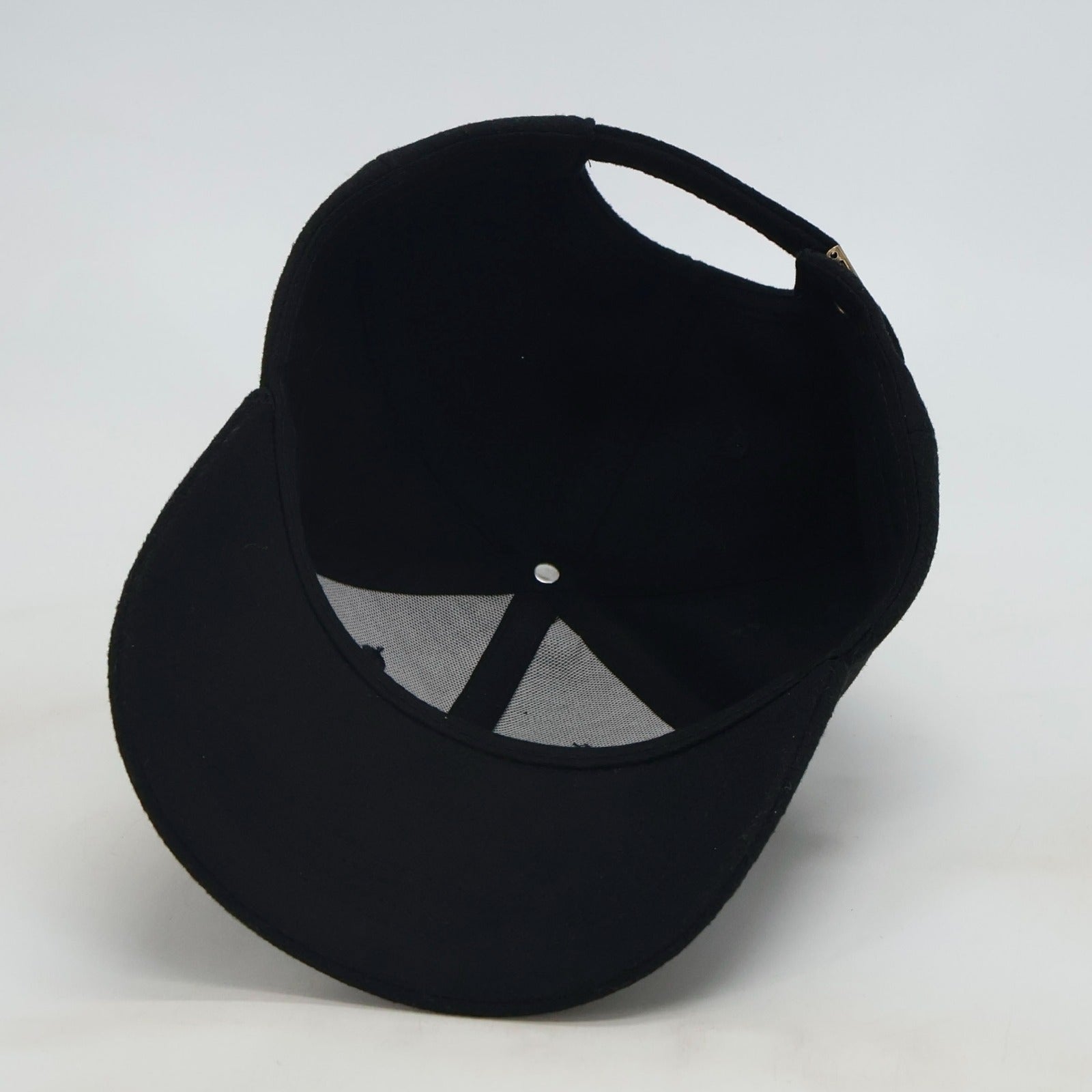 Black Wool Patch Cap