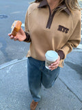 Brown NY Polo Sweater