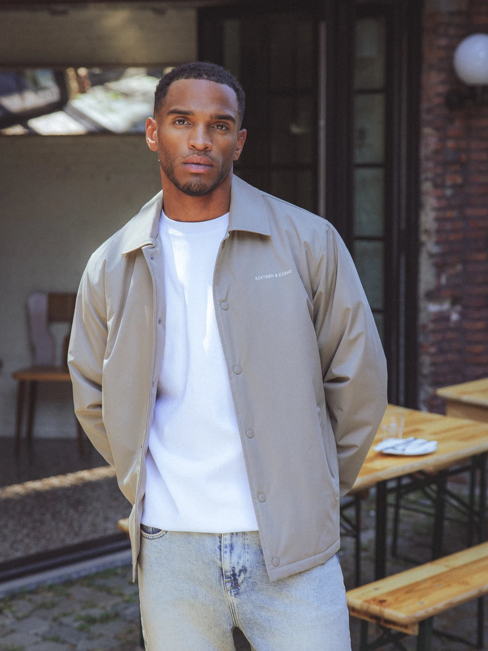 Khaki-Stadtjacke