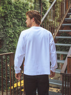 White Oversized Raglan Longsleeve