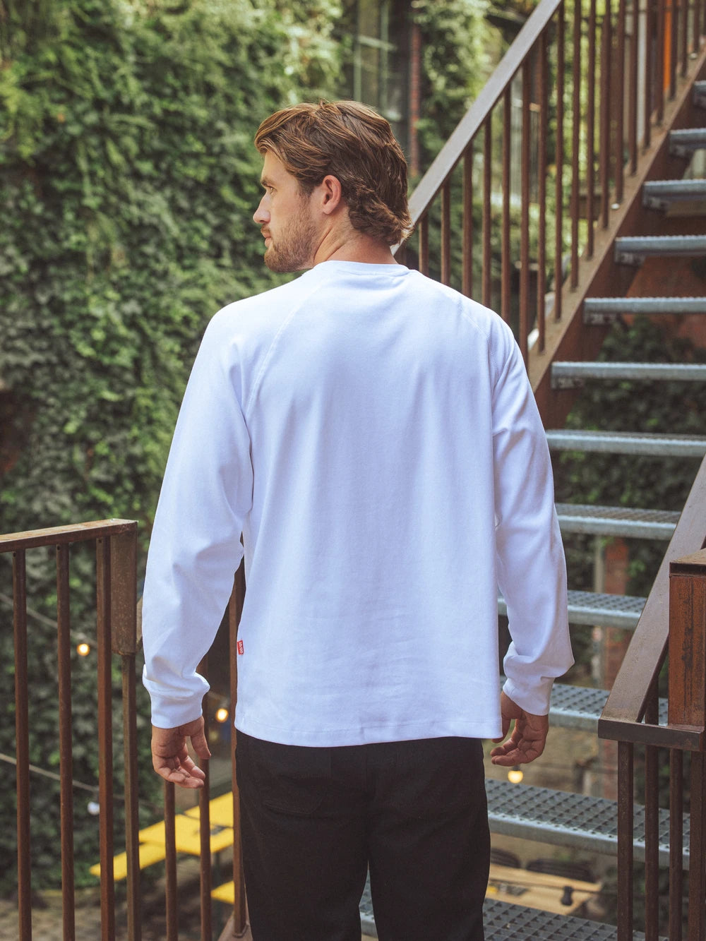 White Oversized Raglan Longsleeve