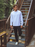 White Oversized Raglan Longsleeve