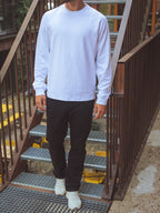 White Oversized Raglan Longsleeve