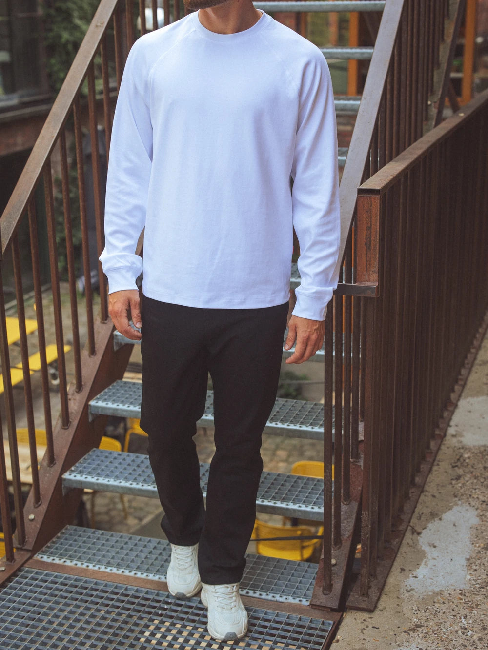 White Oversized Raglan Longsleeve
