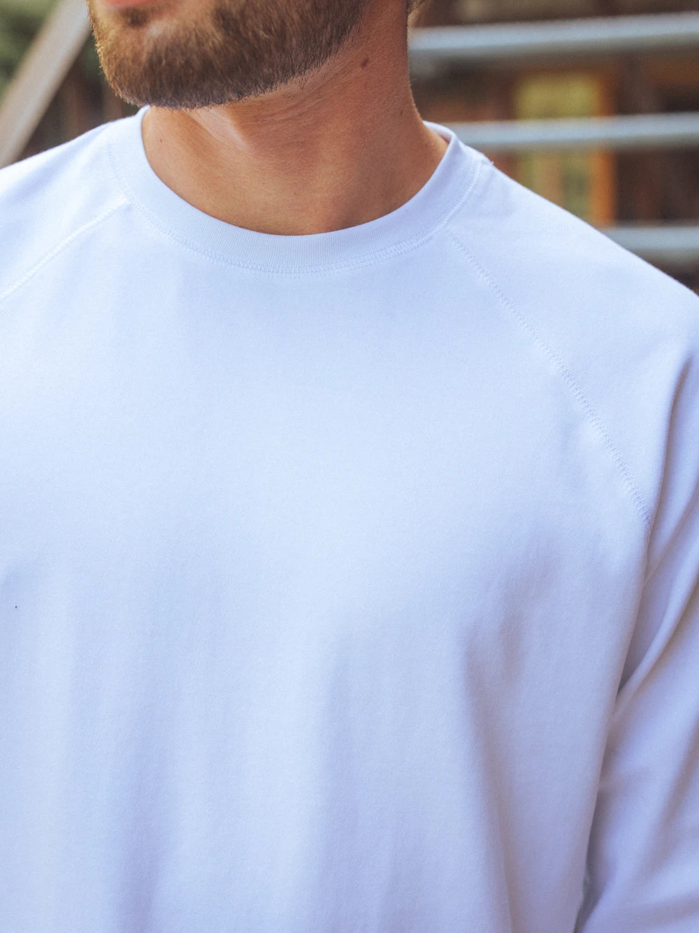 White Oversized Raglan Longsleeve