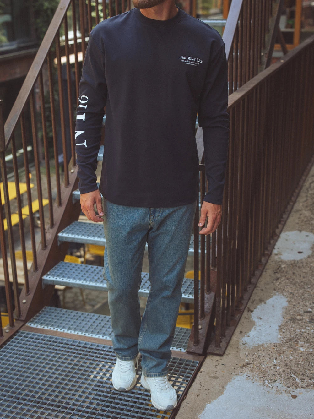 Navy NYC Oversized Longsleeve