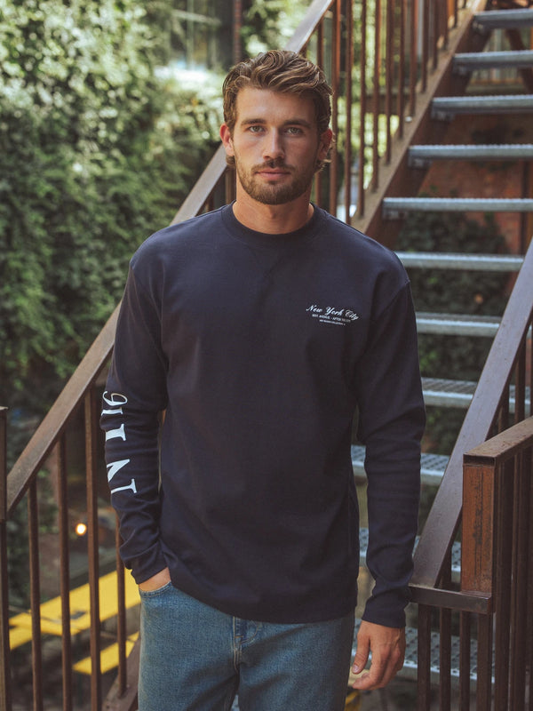 Navy NYC Oversized Longsleeve