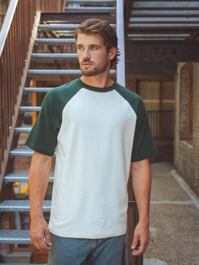 Grünes Raglan Oversized T-Shirt