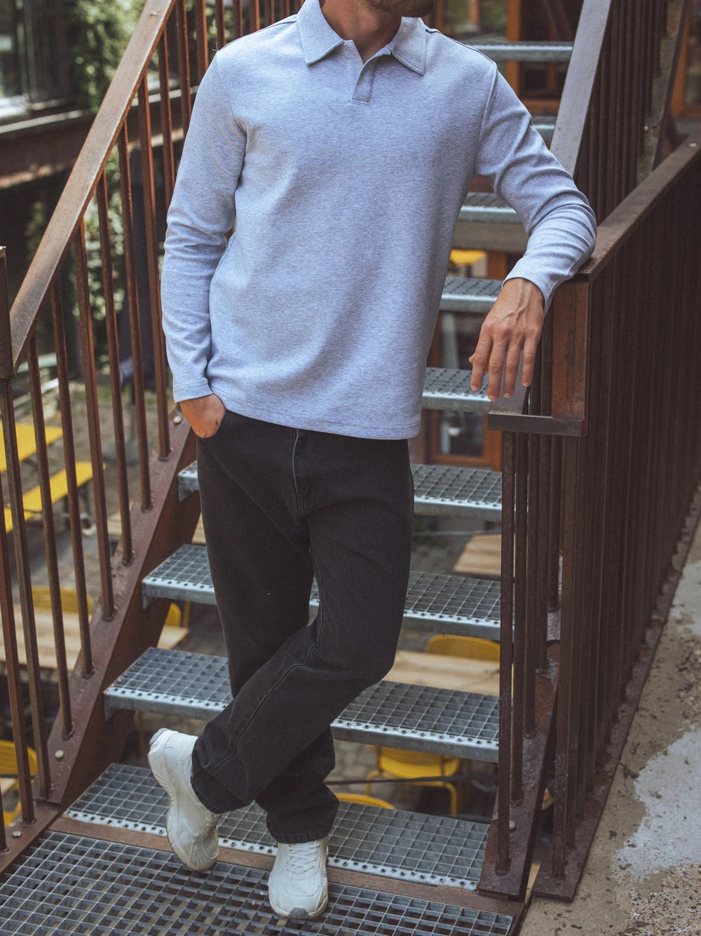 Grey Button Longsleeve