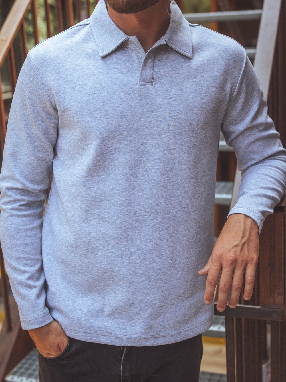 Grey Button Longsleeve