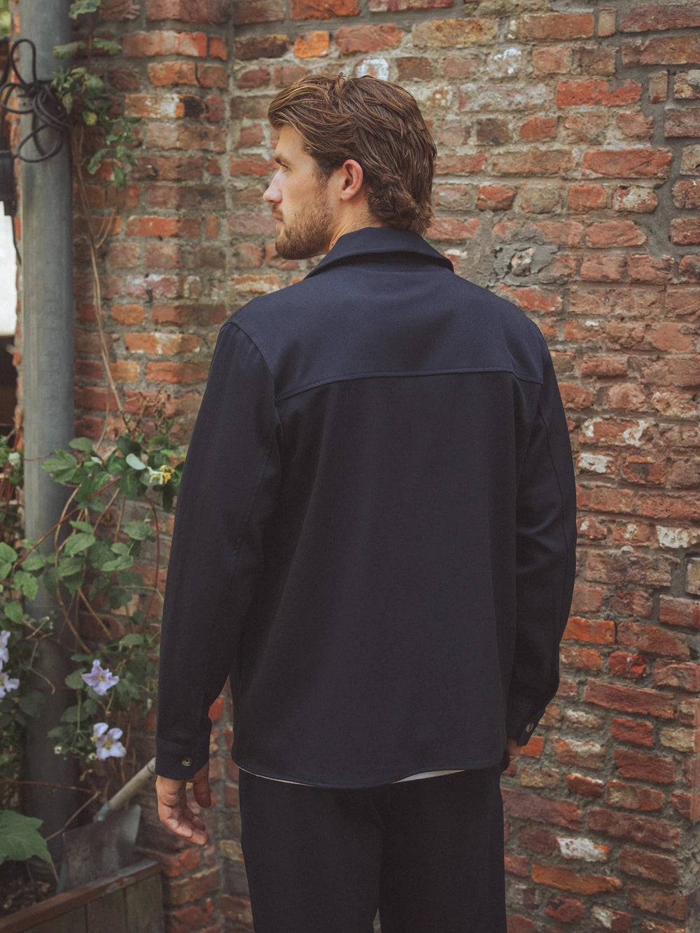 Navy Classic Zip Overshirt