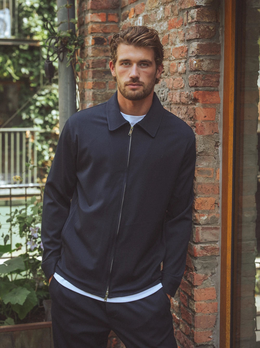 Navy Classic Zip Overshirt