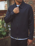 Navy Classic Zip Overshirt