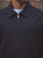 Navy Classic Zip Overshirt