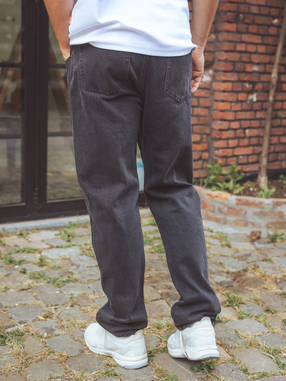 Washed Black Denim Jeans