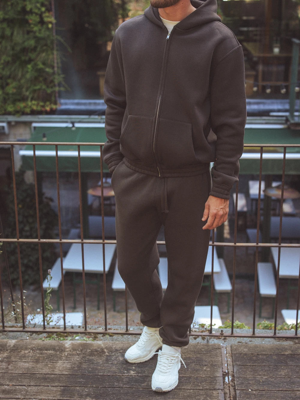 Donkerbruine joggingbroek