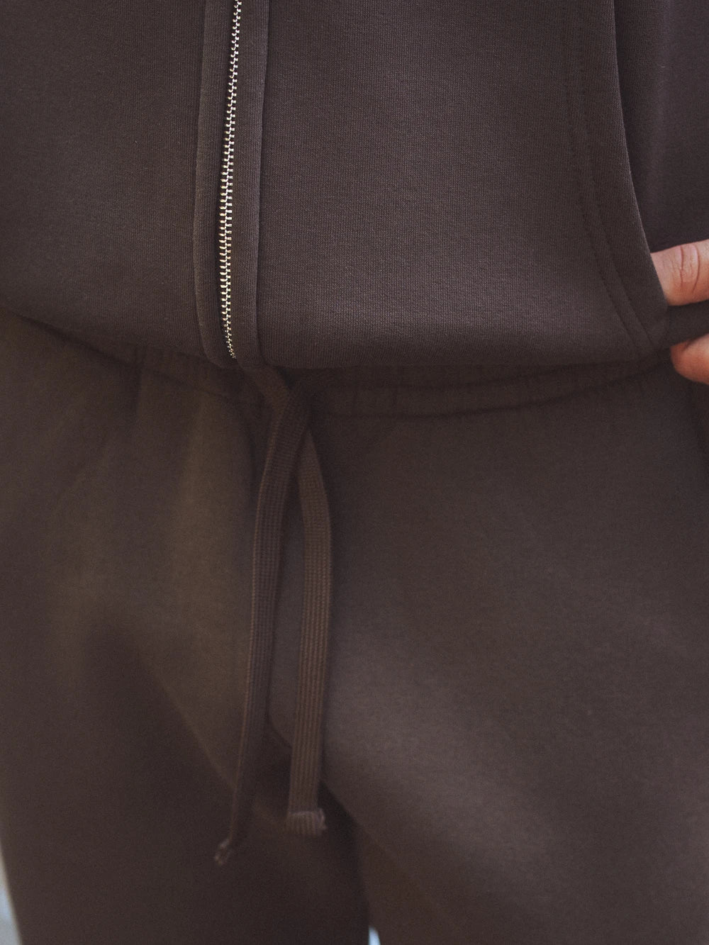 Donkerbruine joggingbroek