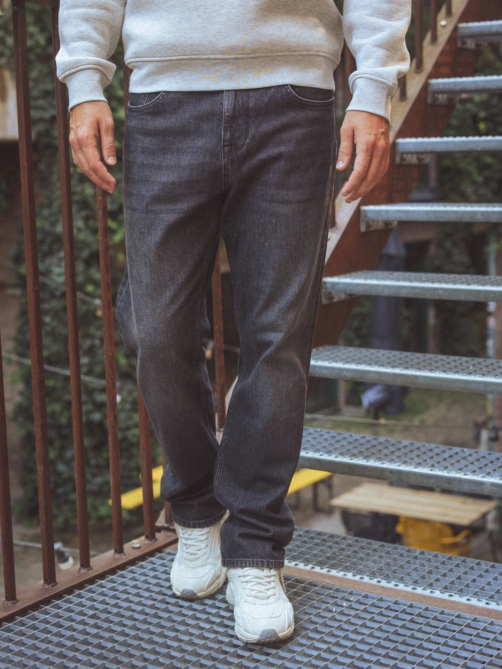 Off Black Stretch Denim Jeans