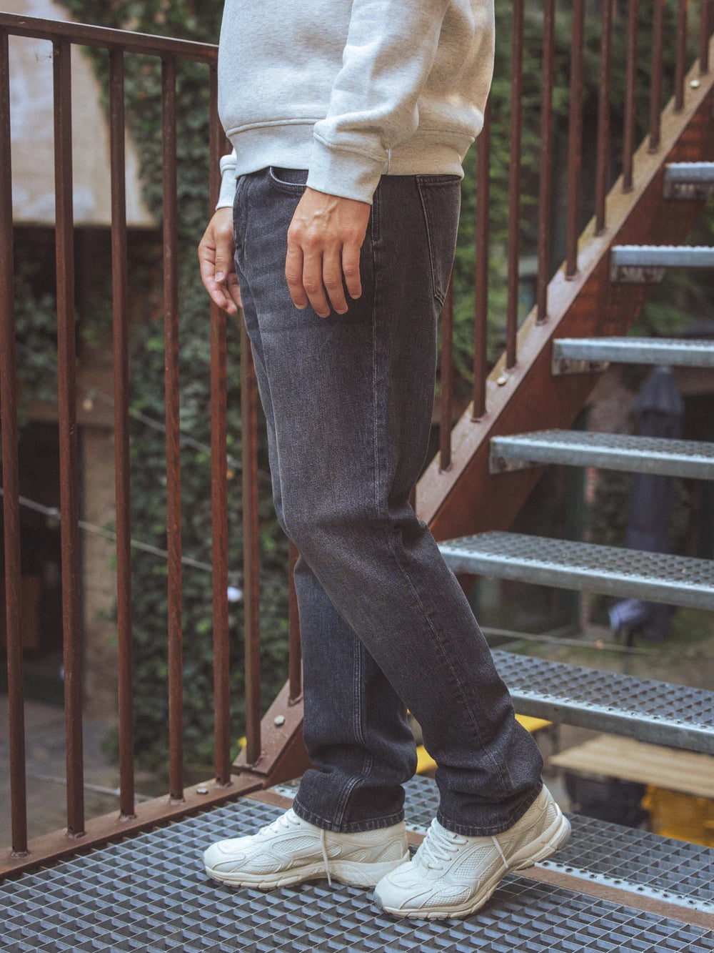Off Black Stretch Denim Jeans
