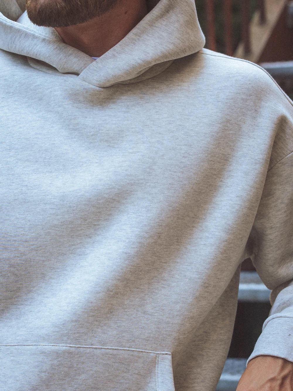 Melange Grey Oversized Hoodie