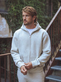 Melange-Grau Oversized Weste