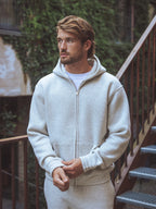 Melange-Grau Oversized Weste