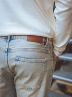 Light Washed Stretch Denim Jeans