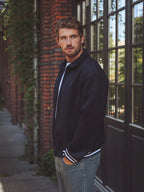 Marineblaue Collegejacke