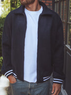 Marineblaue Collegejacke