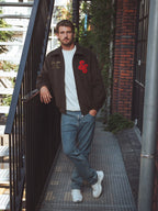 Braune Collegejacke