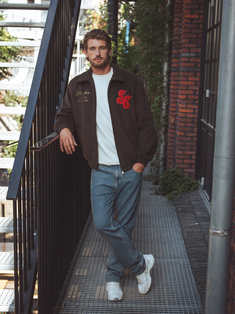 Braune Collegejacke