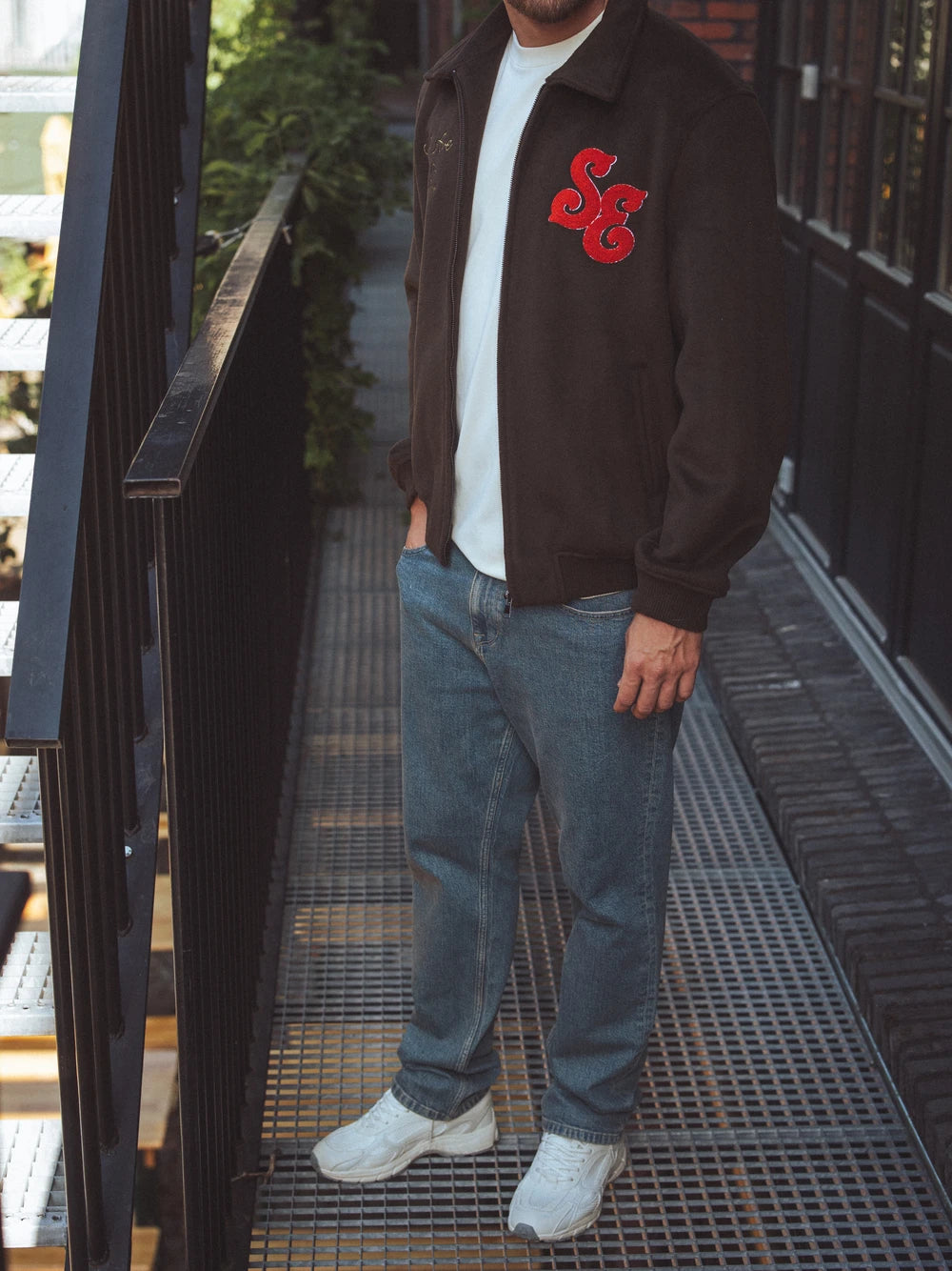 Braune Collegejacke