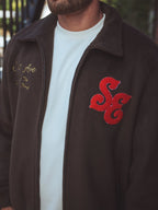 Braune Collegejacke