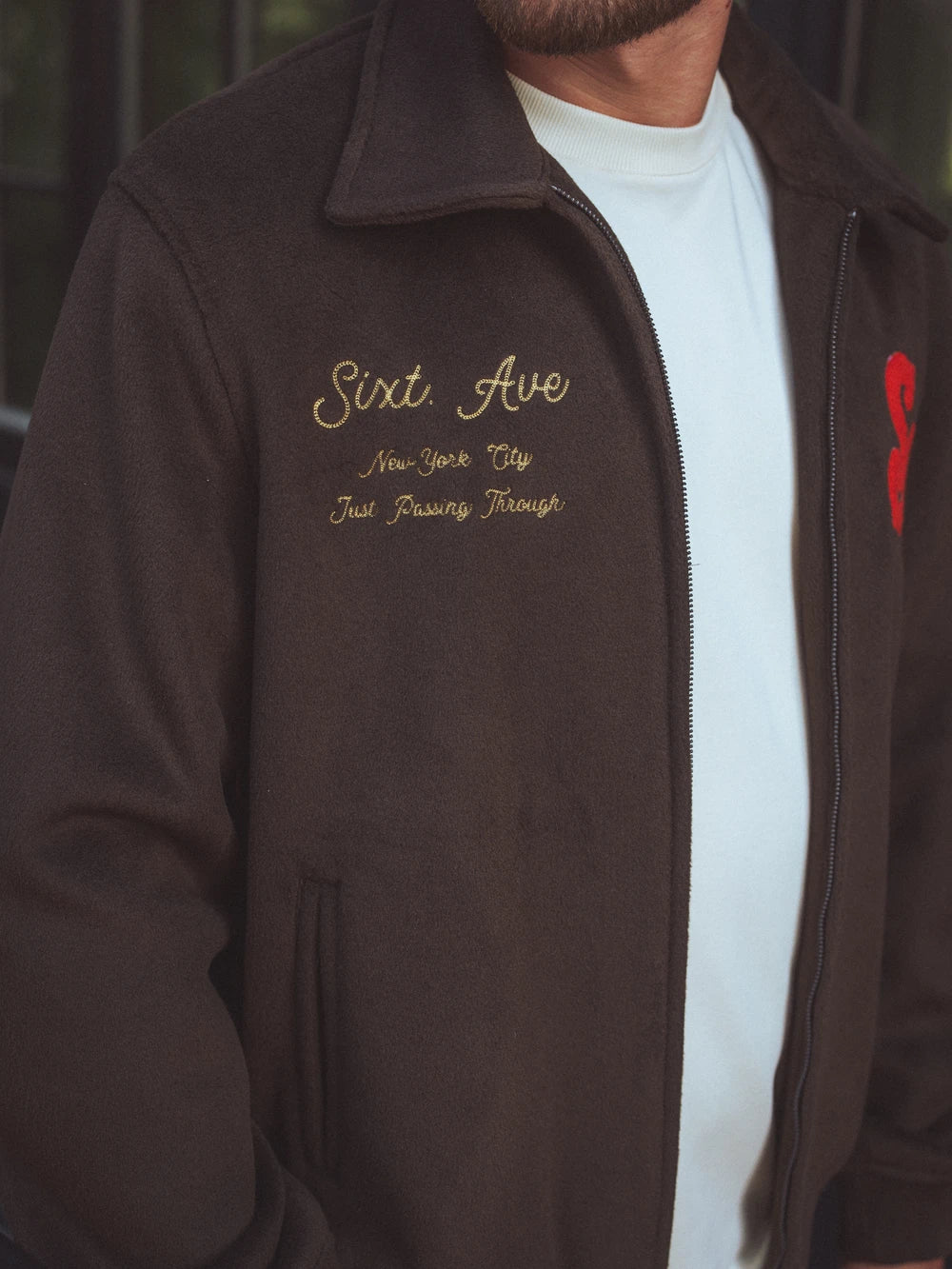 Braune Collegejacke