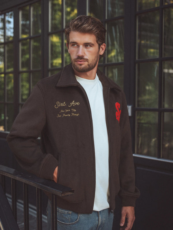 Braune Collegejacke