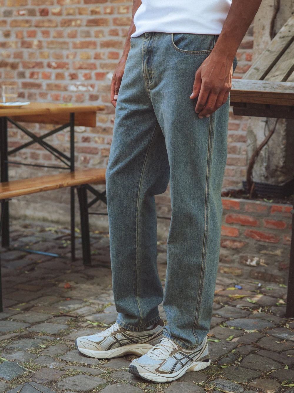 Washed Denim Jeans