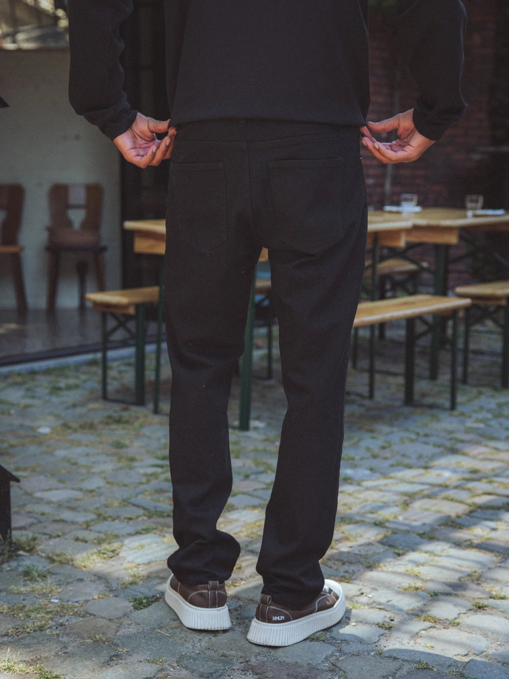 Black Stretch Denim Jeans