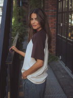 Braunes Raglan-T-Shirt